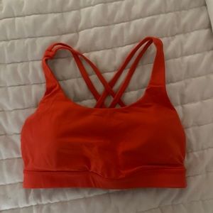 Lululemon Energy Sports Bra - Orange/Red Size 6